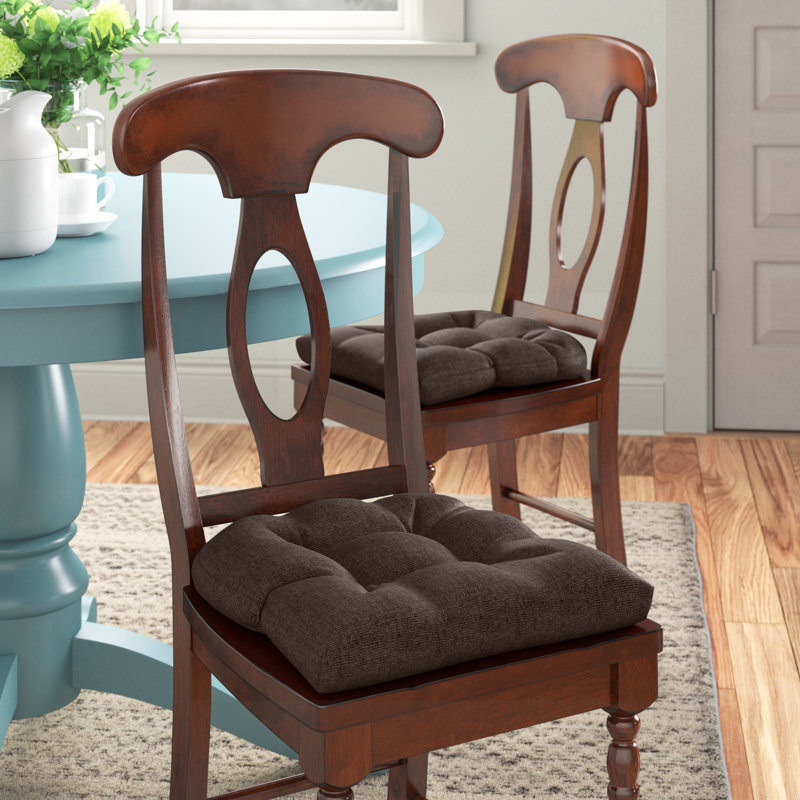 Non-Slip Dining Room And Kitchen Seat Cushions, 15 X 15 X 3 Inches, Chestnut, 3" H x 17" W x 17" L