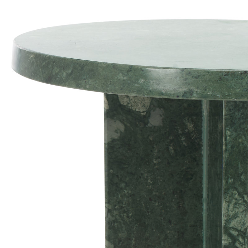 Devlin Marble Drink Table, Dark Green
