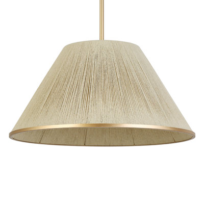 Coreon 1-Light Hand-Woven Hemp Rope Pendant