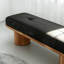 Banc rembourré noir-908886624