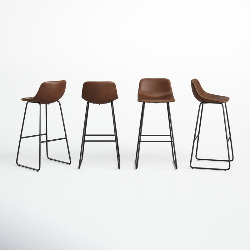 Tabouret de bar et de comptoir Hambrook, Brun, Tabouret de bar (siège d'une hauteur de 30 po), 4