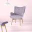 Carwile Upholstered Wingback Chair with Footstool-38052727