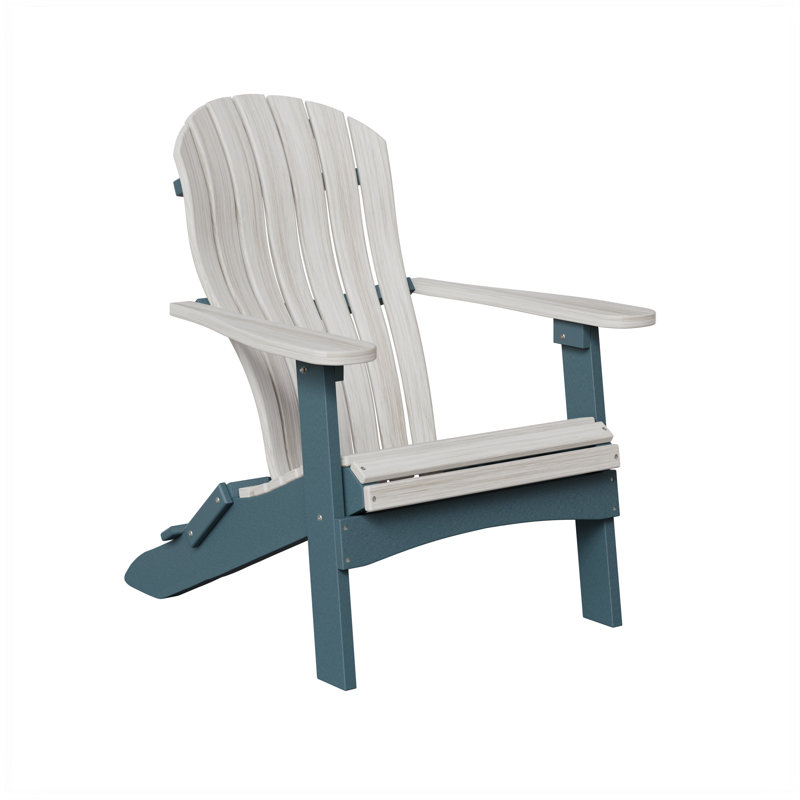 Chaise Adirondack pliante Berlin Gardens, Coquillage avec ardoise