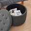 Repose-pieds rond avec rangement 2East 25,6 po-88206598