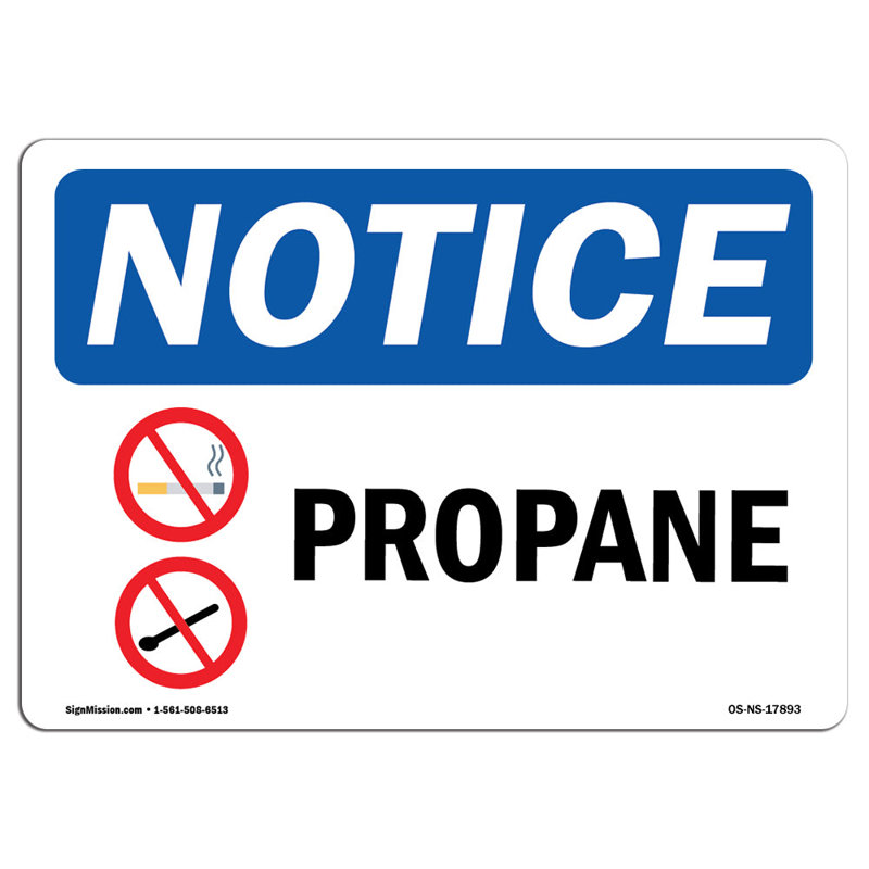 Propane Aluminum Sign 12 x 18