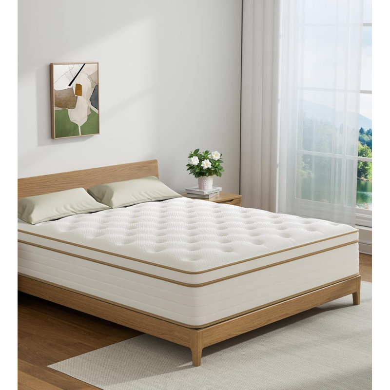 Matelas pour grand lit hybride en mousse à mémoire de forme de 10 pouces dans une boîte, ressorts ensachés individuels respirants, confortables pour soutenir le sommeil et soulager la pression