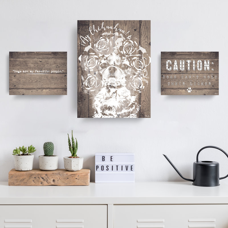 " Caution-Dog ", 30" H x 40" W x 1.5" D