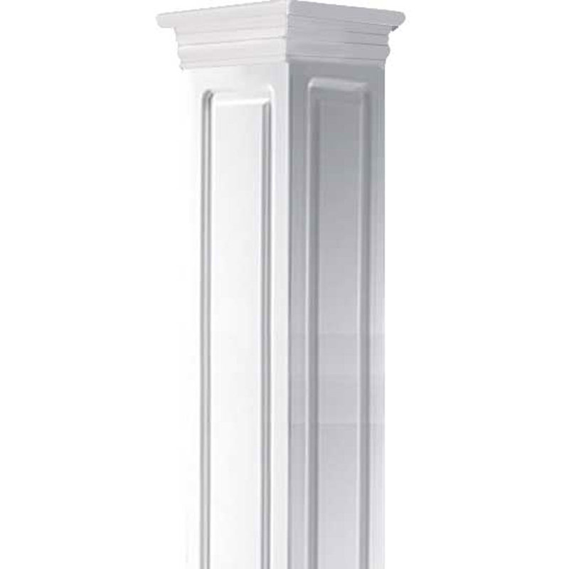 Ensemble de colonnes à double panneau surélevé Craftsman Classic Square, H 144 po x l 5,63 po