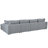 Large U Shaped Sectionals, 128 Inch Chenille Modern Sofa For Home