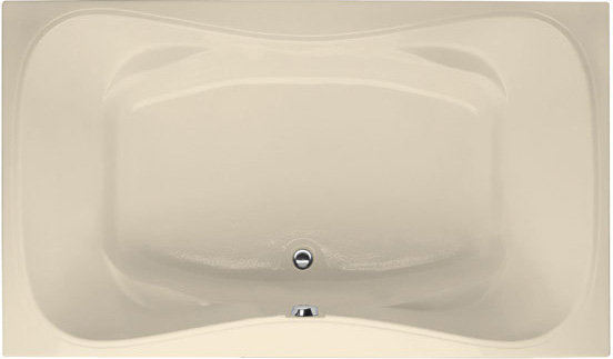 Monterey 60'' x 42'' Soaking Acrylic Bathtub, Bone, Satin Nickel