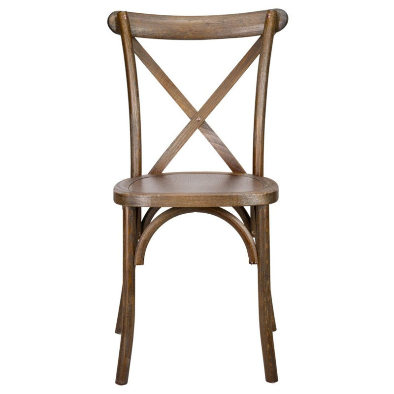 ToughWood Cross Back Chair, 2 Chair Bundle by Chivari, Fruitwood