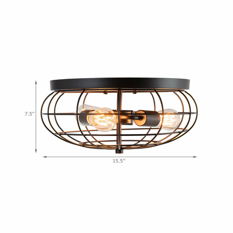 Plafonnier semi-encastré 3 lumières Williston Forge