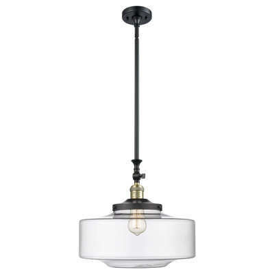 Franklin Restoration - Lainee - 1 Light 12" Stem Hung Tiltable Mini Pendant - LED Bulb - Chrome Finish - White Shade