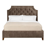 Audrey/Asher Queen Tufted Upholstered Low Profile Panel Bed