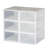 Set Of 6 Stackable Clear Plastic Shoe Storage Box