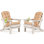 Ensemble de 2 chaises pliantes Adirondack avec coussin, surdimensionné en Hdpe et résistant aux intempéries
