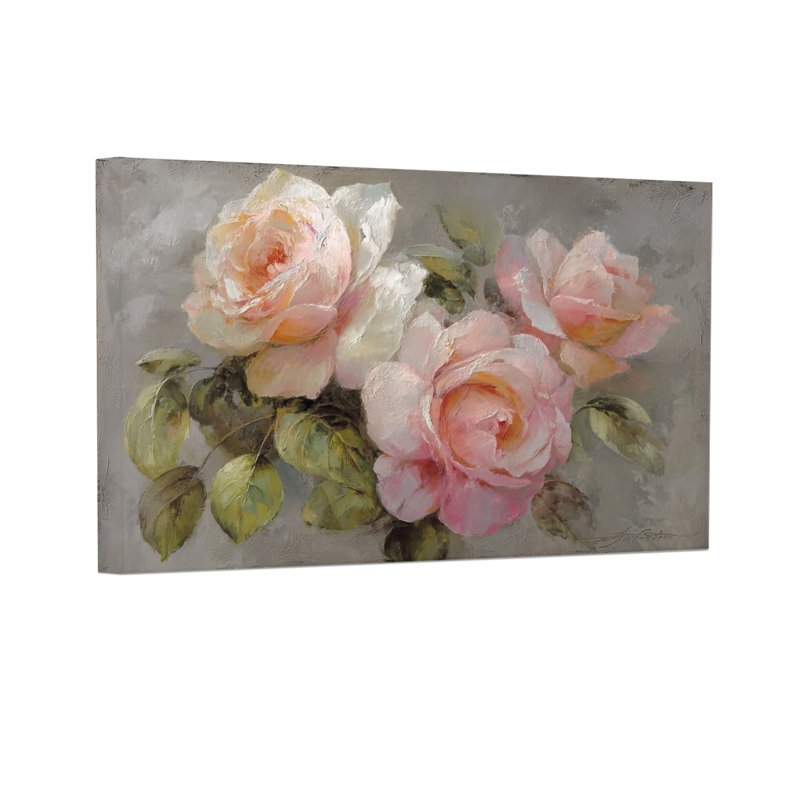 Plantes et fleurs roses douces avec feuilles vertes