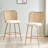 Rattan Counter Height Bar Stools, 26'' Modern Boucle Counter Stools With Butterfly Cane Back, Wicker Counter Stools For Kitchen,Home Bar,Restaurant,Set Of 2, White-1189181872