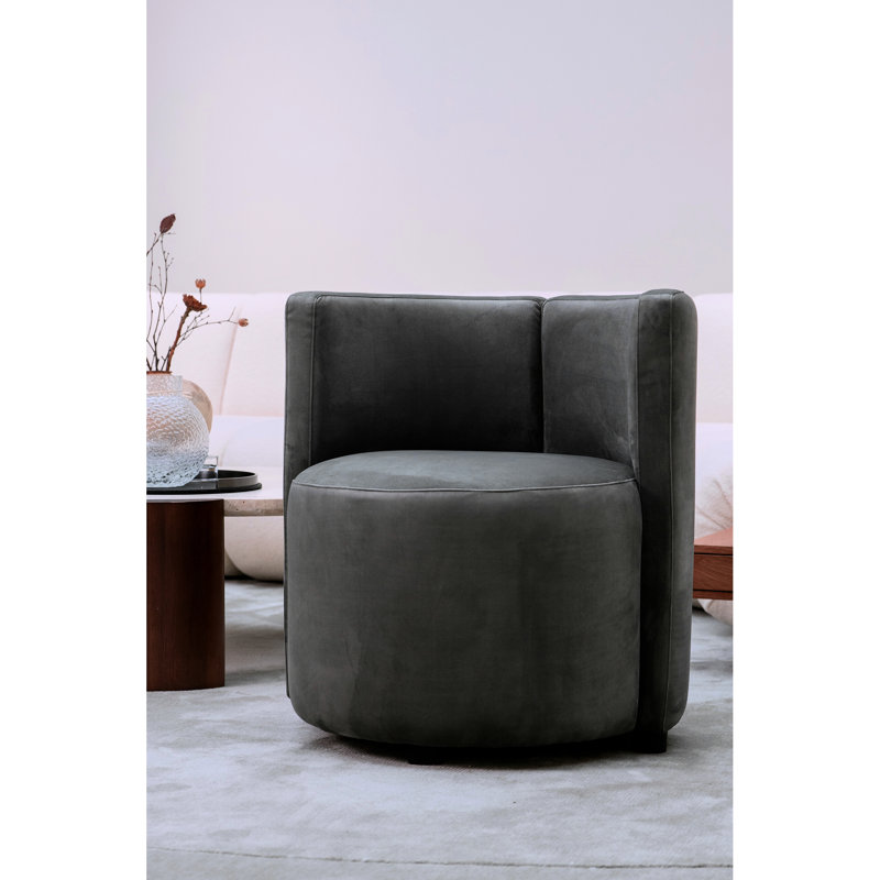 Salon rembourré avec coussins - Siège de lecture ergonomique gris foncé