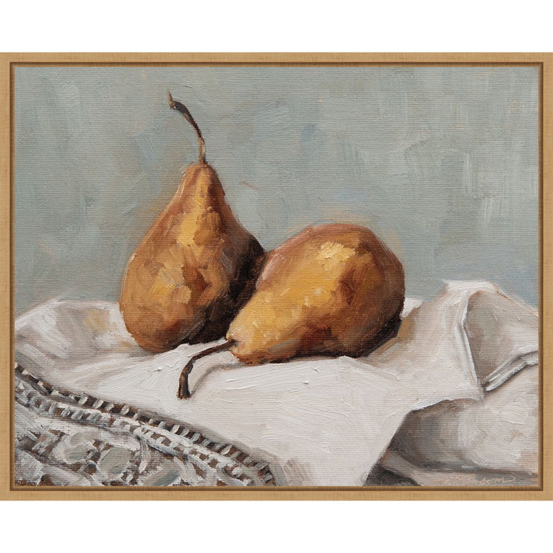 «Paire de poires II» par Marian Parsons, reproduction d'art sur toile encadrée
