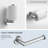 Fresco Polished Chorme 5 pieces Decorative Bathroom Hardware sets-126364232