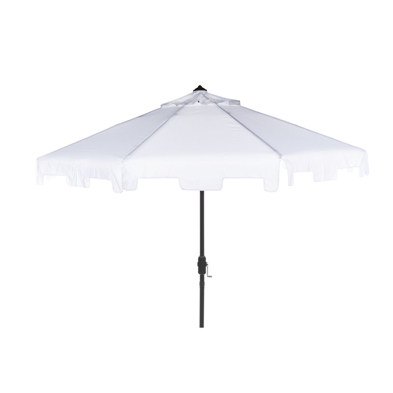 Parasol du marché Coramae, Blanc, Brun, 100,79 po L x 100,79 po po