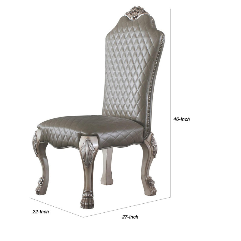 Chaise d’appoint rembourrée en blanc Niesha