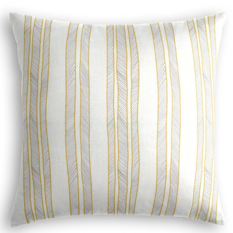 Cords Square Pillow Cover & Insert, 16" x 16", Sunny