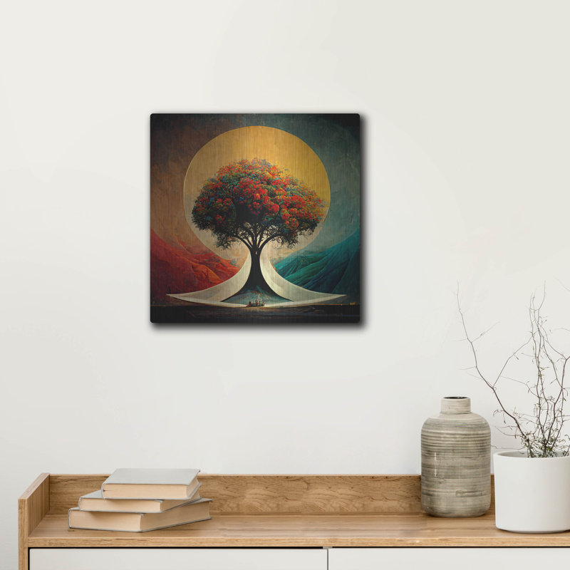 «Arbre de vie 24» par Ray Heere, art mural en métal, H 12 po x l 12 po