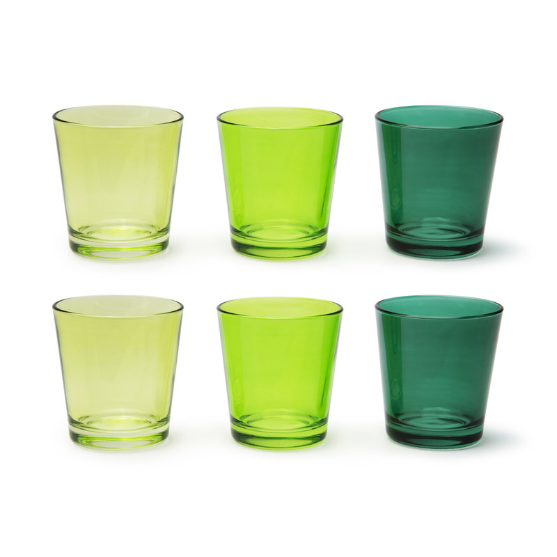 Portofino 300ml Drinking Glass Set, Green Scale