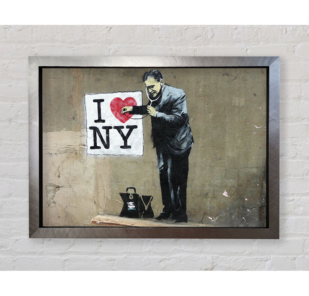 I Love NY - Einzelne Bilderrahmen Kunstdrucke