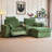 3-seater Chenille Loveseat Power Recliner Sofa With Headrest Oversized Cloud Modular Sectional Couch With Table, Drawer, Charging, And Storage Ottoman-1883168121