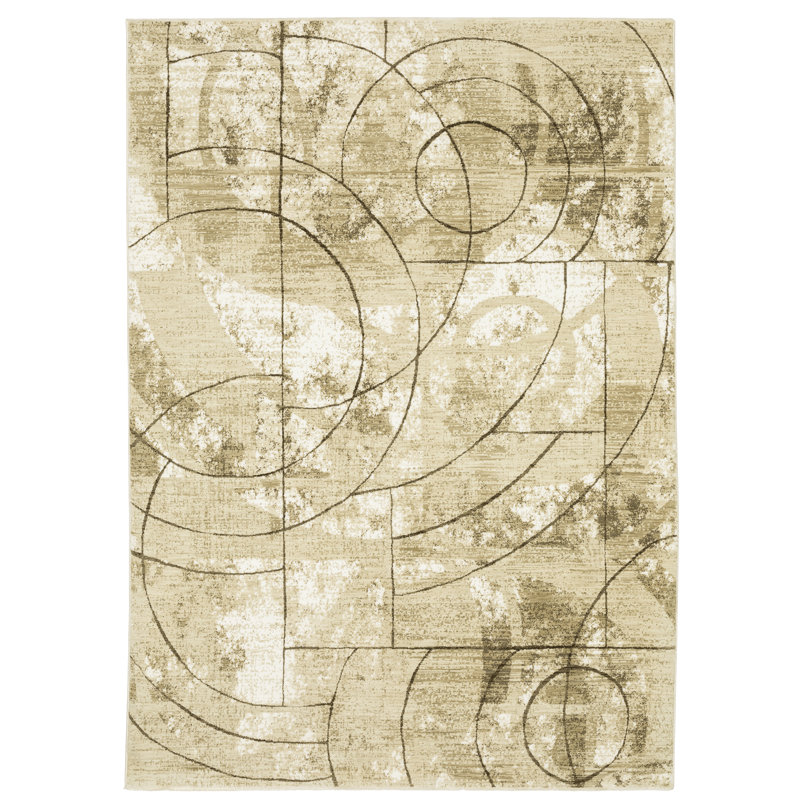Borisav Geometric Indoor Rug, Rectangle 6'7" x 9'6"