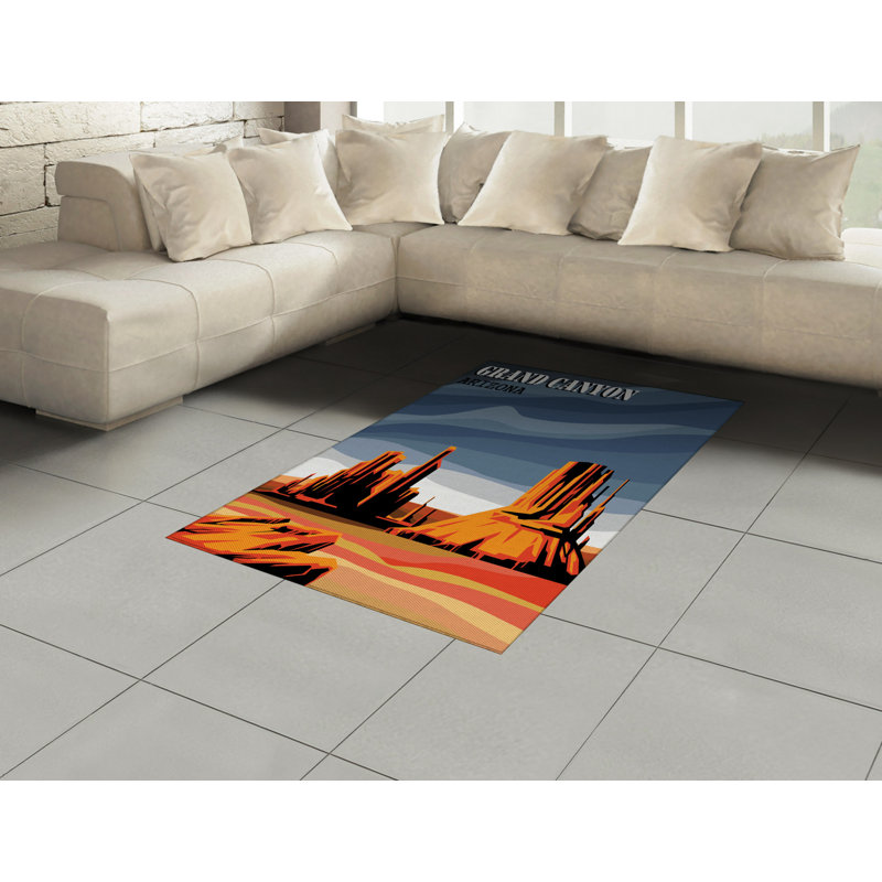 Canyon American High Density Long Fiber Poly Threads Decorative Area Rug Carpet, Rectangle 4' x 5'8"