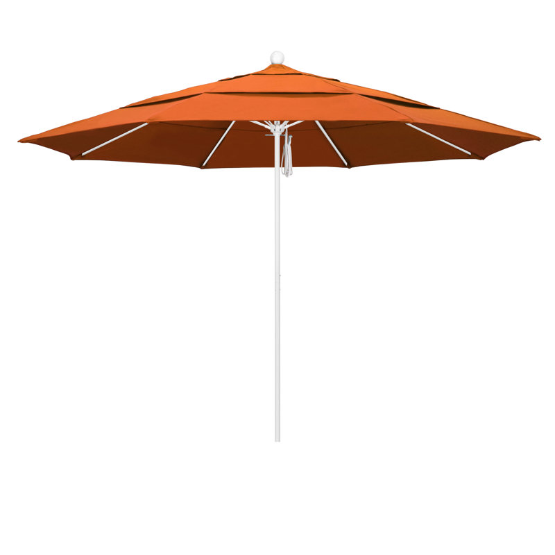 Parasol de marché 11 pi Silva, Toile Sunbrella® toscan, Pierre noire
