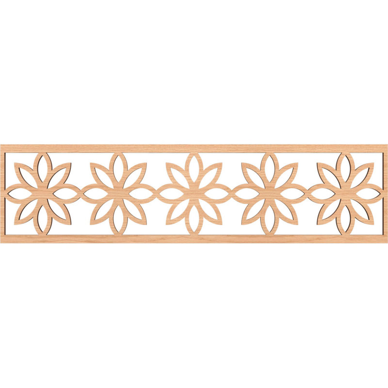 Moulure de marguerite Daisy, Noyer blanc, H 12 po x l 47 po x P 0,375 po
