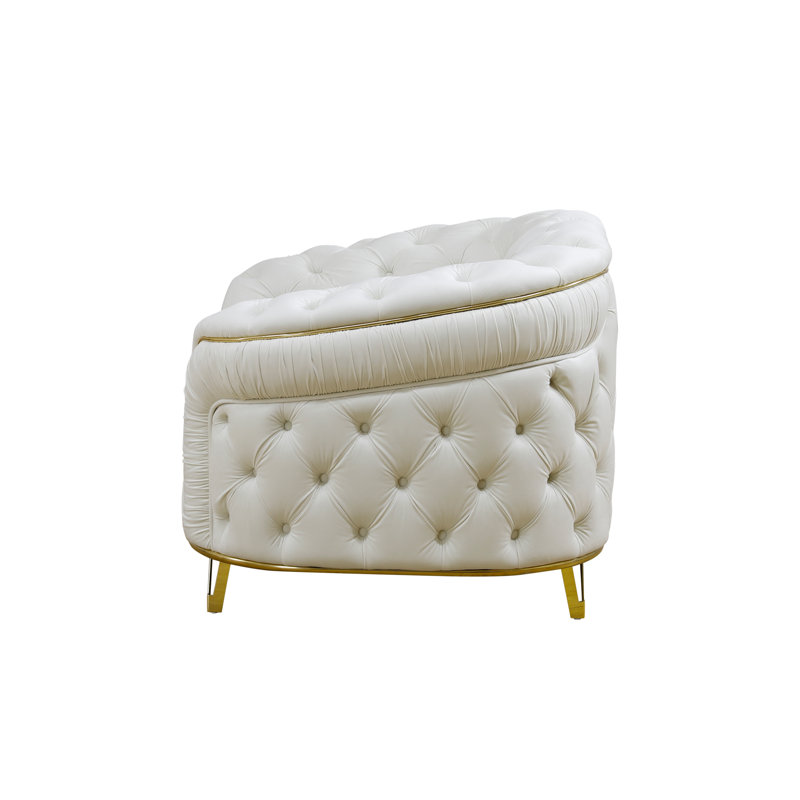 Chaise modulaire rembourrée, Coton blanc