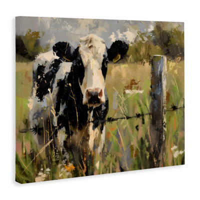 Cow in Summer Pasture Canvas, design by Creative Studio