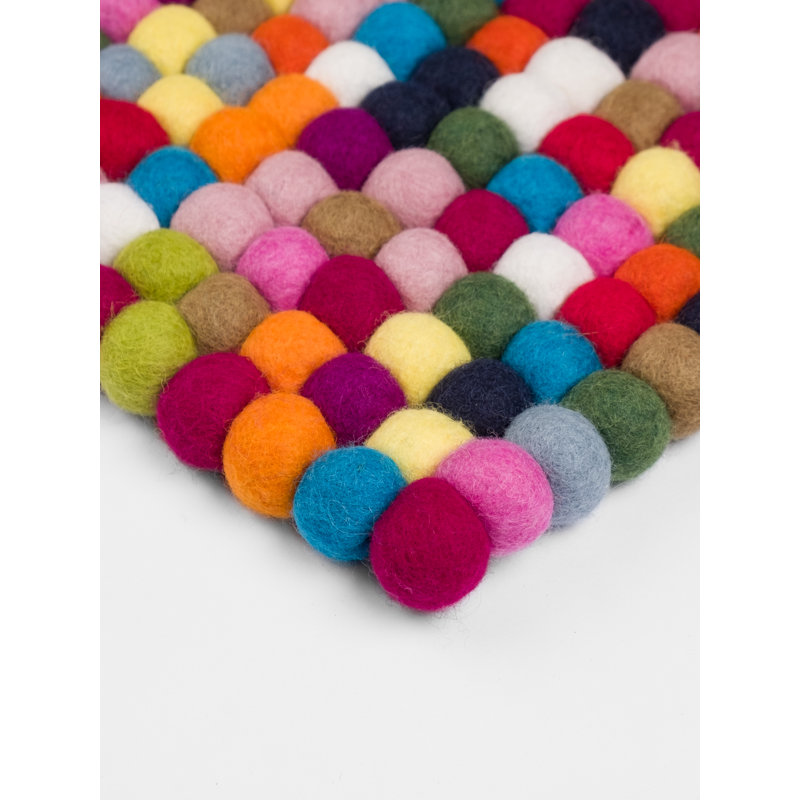 Geometric Wool Hand Woven Area Rug, Rectangle 90 x 130cm