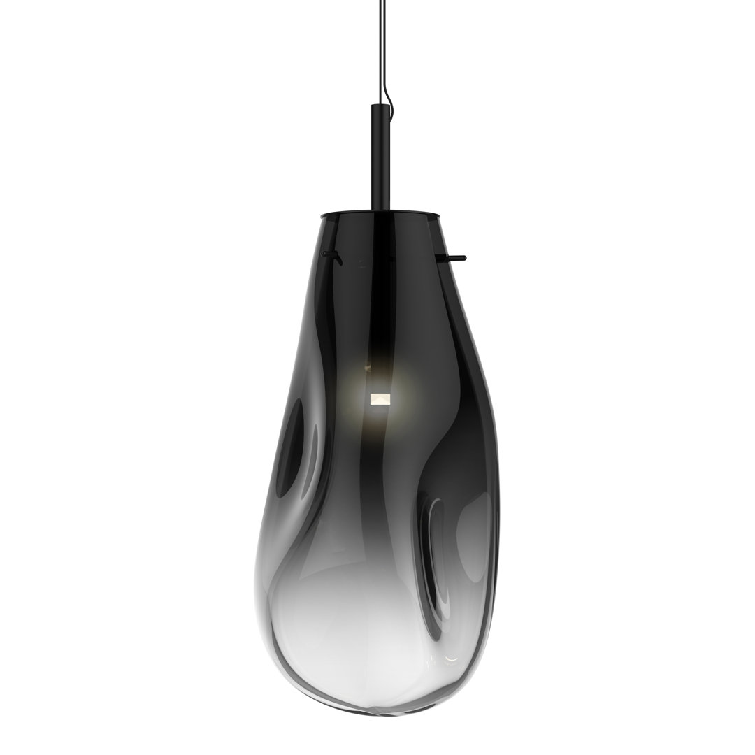 Liquid 1 - Light Satin Black Single Pendant SONNEMAN Shade 