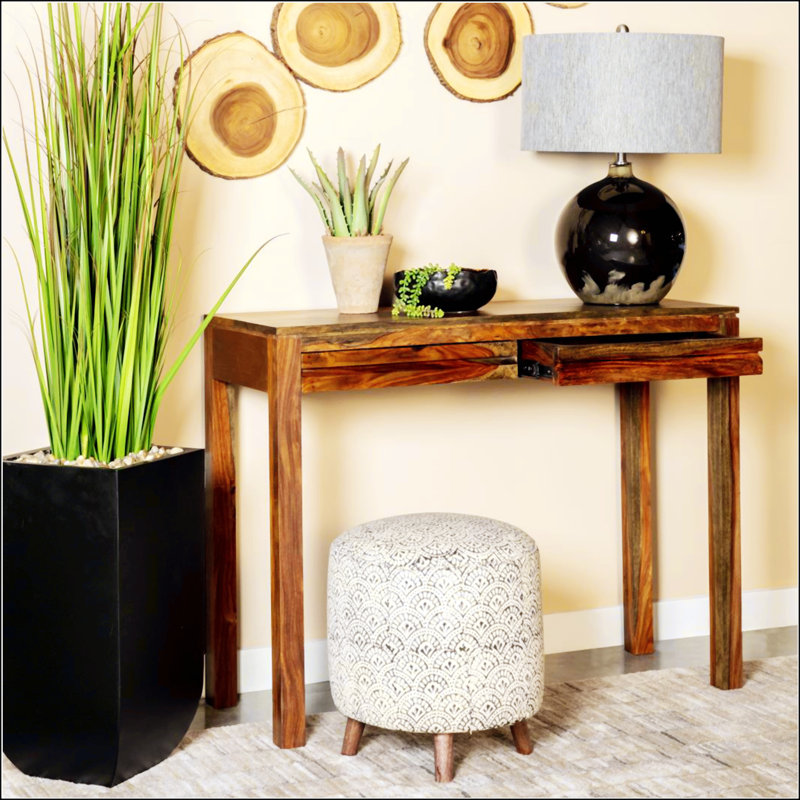Warm Chestnut 2-Drawer Console Table