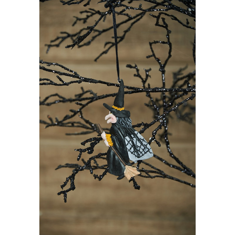 Ornement d'Halloween «Flying Gerdy Witch Gitched Traditions» de Joe Spencer