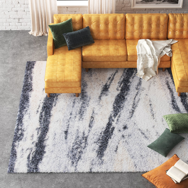 Tapis à poil long 800 po Fontana, Rectangle 5 pi 3 po x 7 pi 6 po