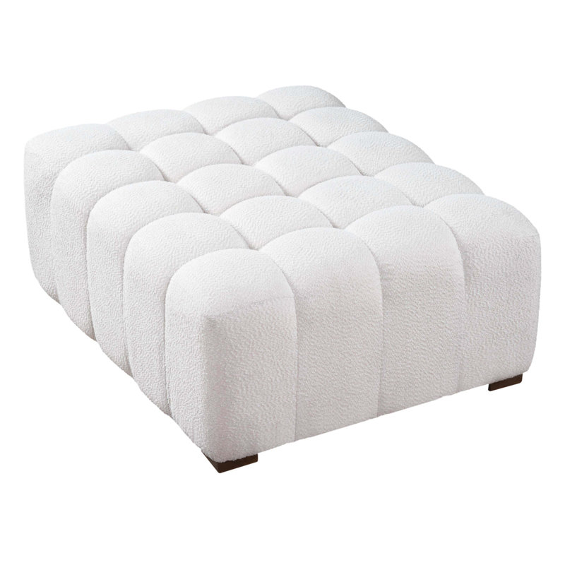 White Boucle Multipurpose Ottoman