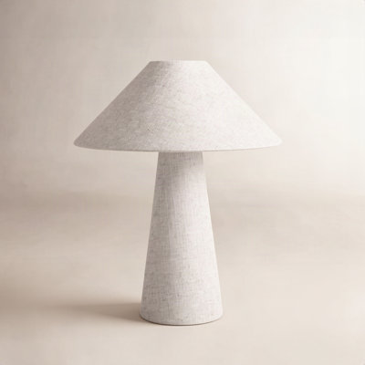 Flecked White Table Lamp