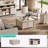 Square Wood Coffee Table with Hidden Large Storage, Farmhouse Coffee Tables for Living Room-119241934