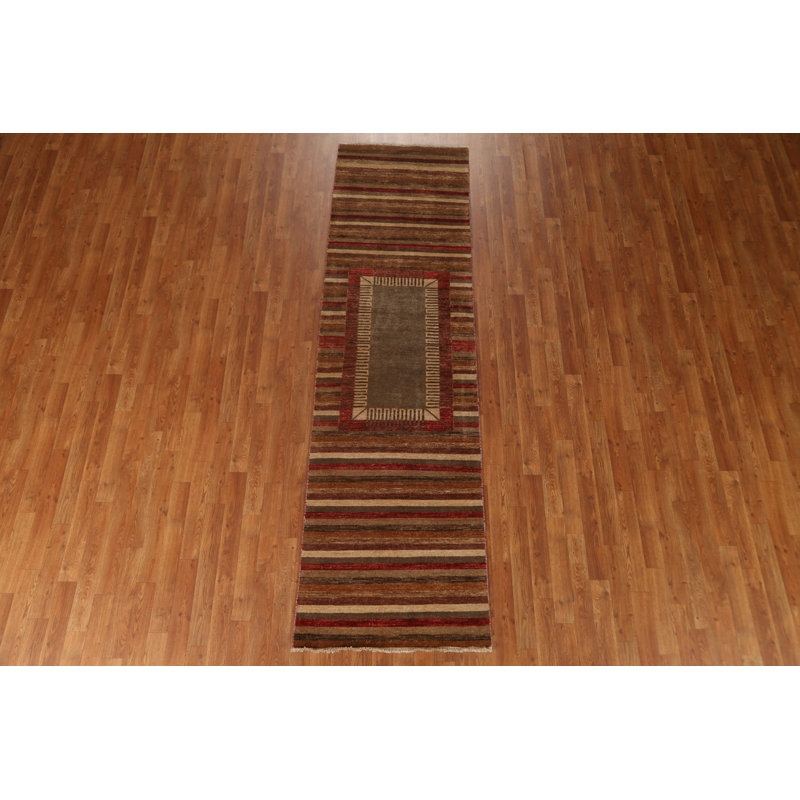 Tapis de couloir rayé Gabbeh Kashkoli