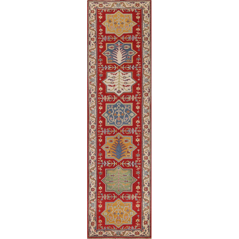 One-of-a-Kind 2'9'' x 11'1'' New Age Runner Wool Area Rug in Red