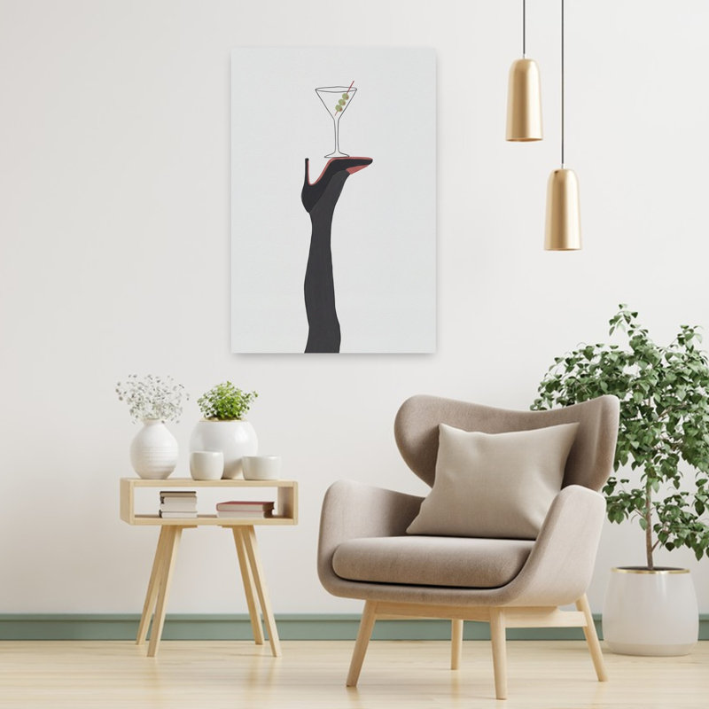 Martini High Heel Style by Andreas Magnusson - Wrapped Canvas Print, 91.44 cm H x 60.96 cm W