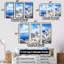 Santorini, Grèce, bord de mer, village sérénité II - Grèce, art mural-447390266-447390271